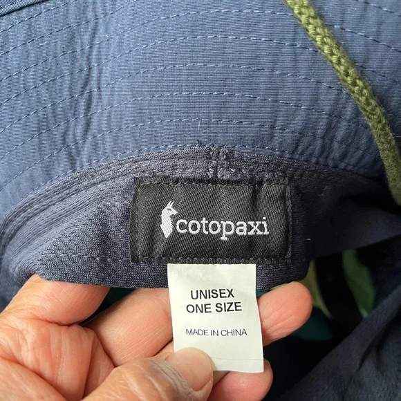 Cotopaxi Navy Bucket Hat with Olive Accent Adventure Hat - Picture 6 of 6